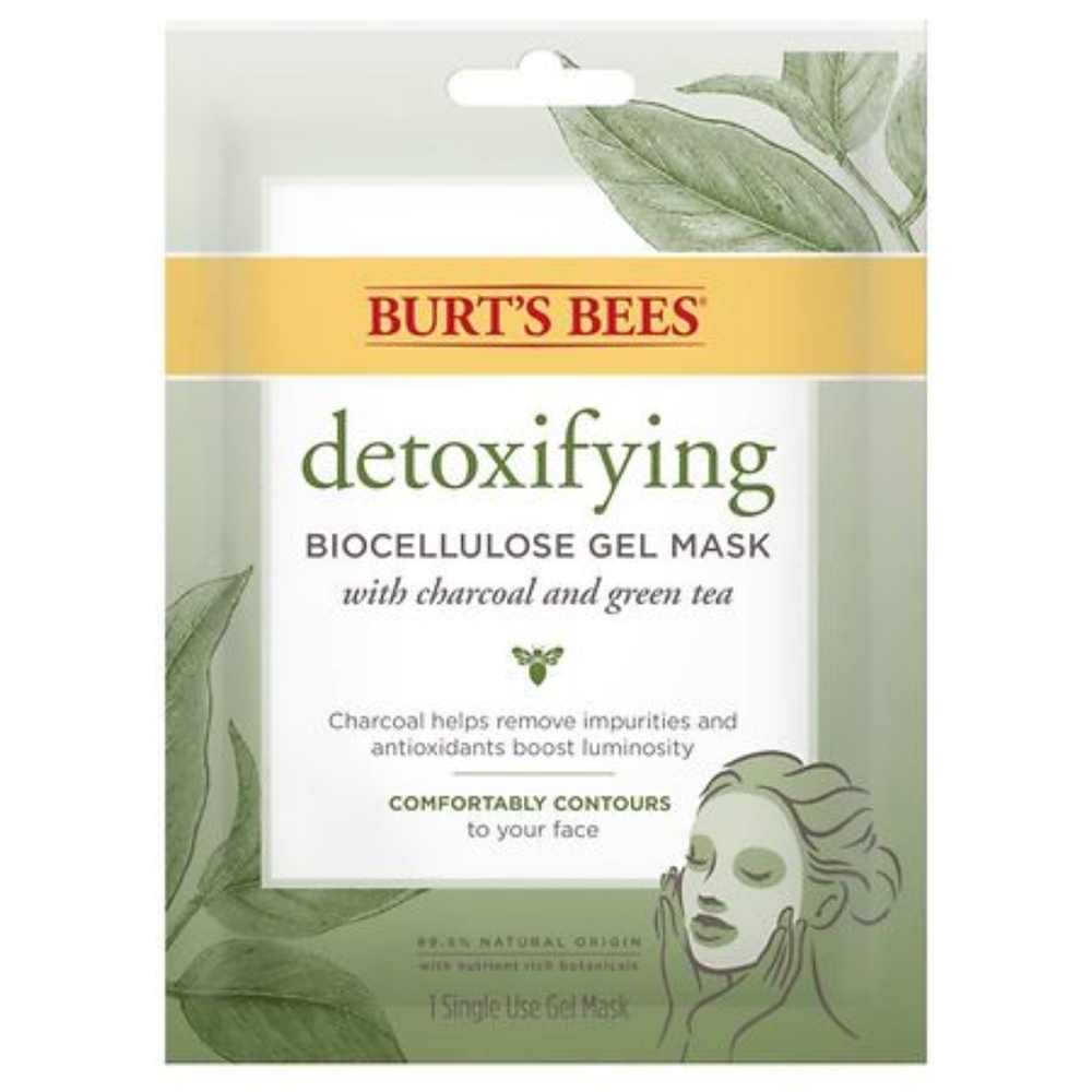 FREE With $25 Order Burt's Bees Detoxifying Biocellulose Mask Charcoal Green Tea
